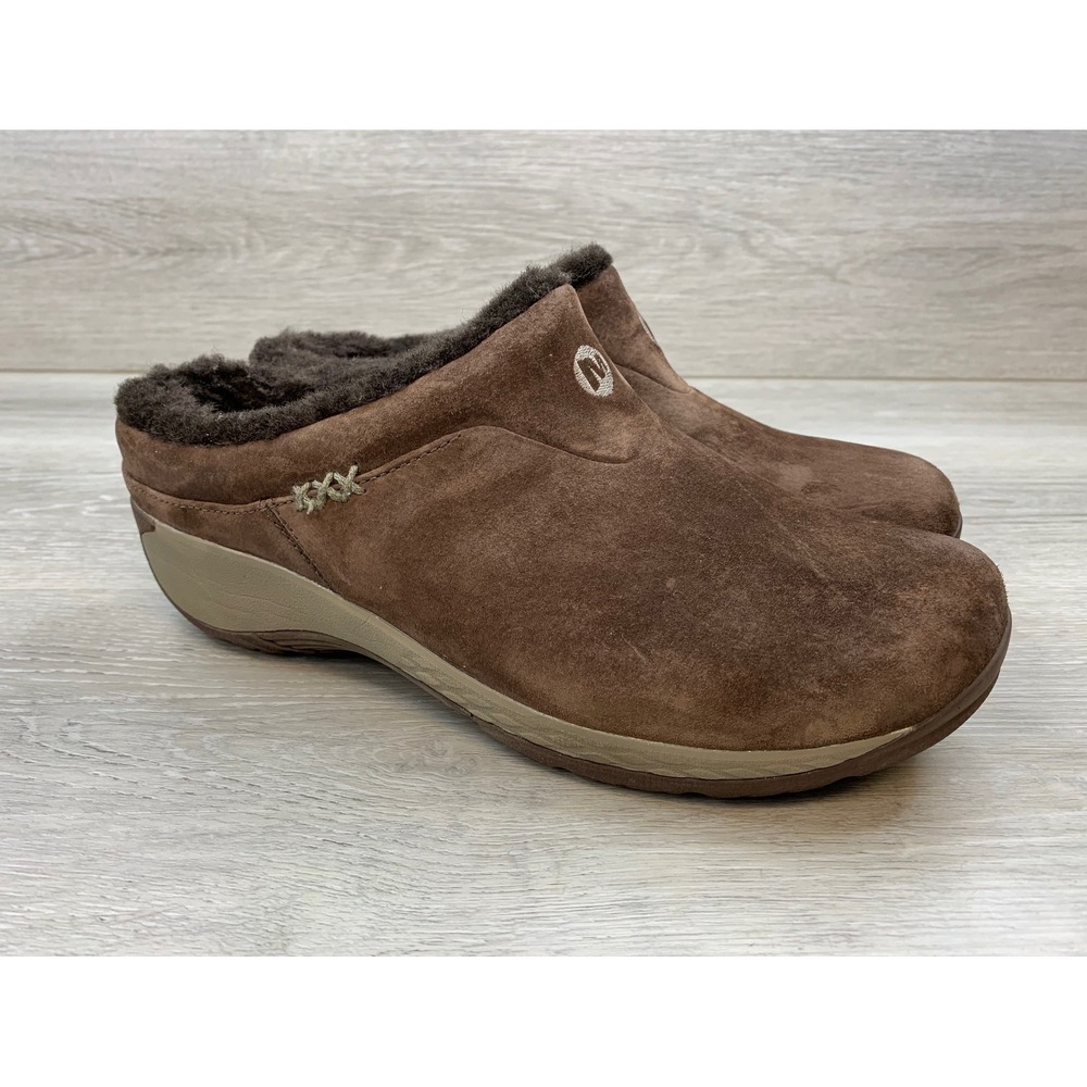 Merrell Encore 2 Women's Sneakers Brown Suede Faux Fur Lined 9 Trail Shoes